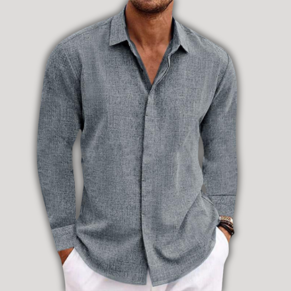 Alessandro - Camicia in Lino a Maniche Lunghe
